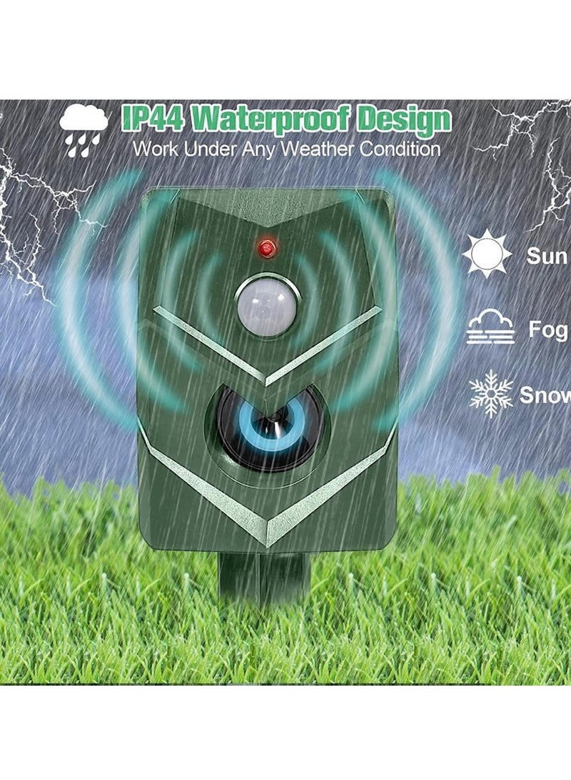 SOLARAE Ultrasonic Cat Repellent for Garden - Battery Operated Animal Deterrent with Adjustable Sensitivity - Waterproof and Motion Activated Sensor for Repelling Cats, Foxes, Dogs, Birds - Image 2