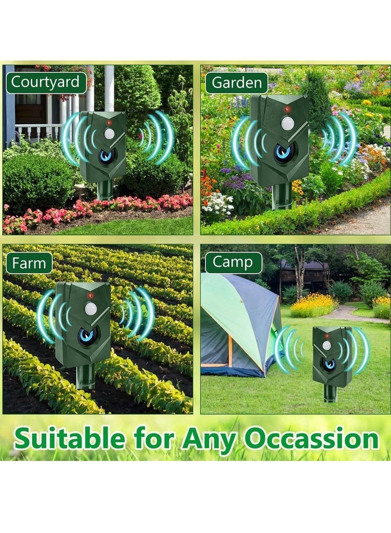 SOLARAE Ultrasonic Cat Repellent for Garden - Battery Operated Animal Deterrent with Adjustable Sensitivity - Waterproof and Motion Activated Sensor for Repelling Cats, Foxes, Dogs, Birds - Image 3