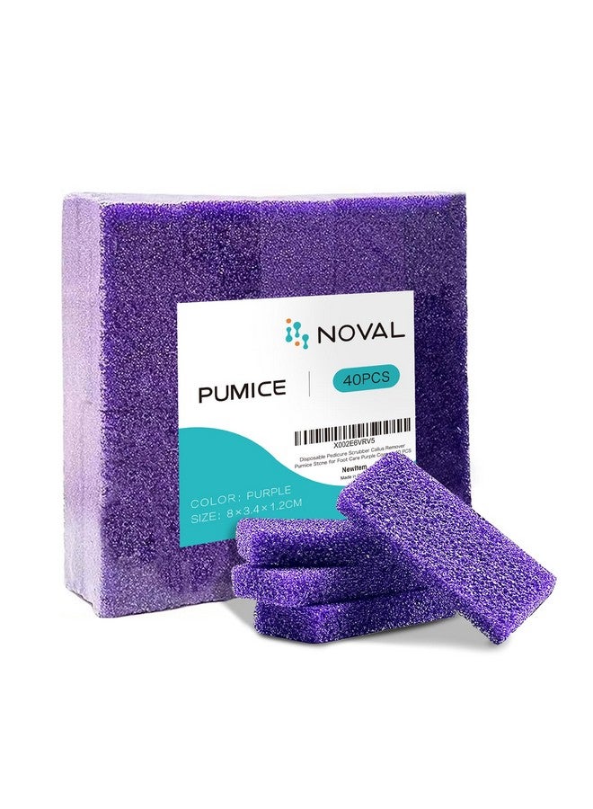 نوفال حجر الخفاف للأقدام الغسيل الجلد الميت المتاح القدم الخفاف مزيل مسامير القدم أدوات باديكير الأرجواني الخفاف الإسفنج صالون الأظافر المنزل Use40 قطعة - Image 1