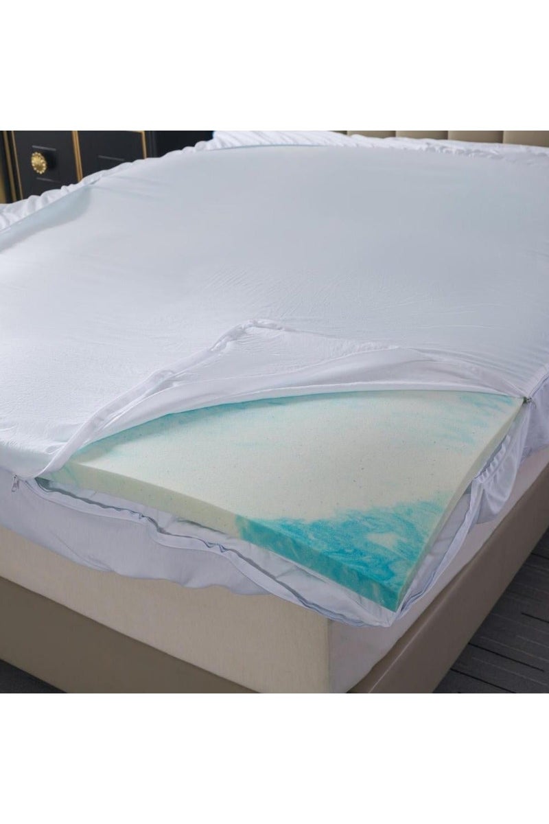 Dibaj Luxury Memory Foam Mattress Topper 7.5 cm Thick 180x200 cm Large Size Pressure Relief Orthopedic Foam Layer for Comfortable Sleep - Image 2