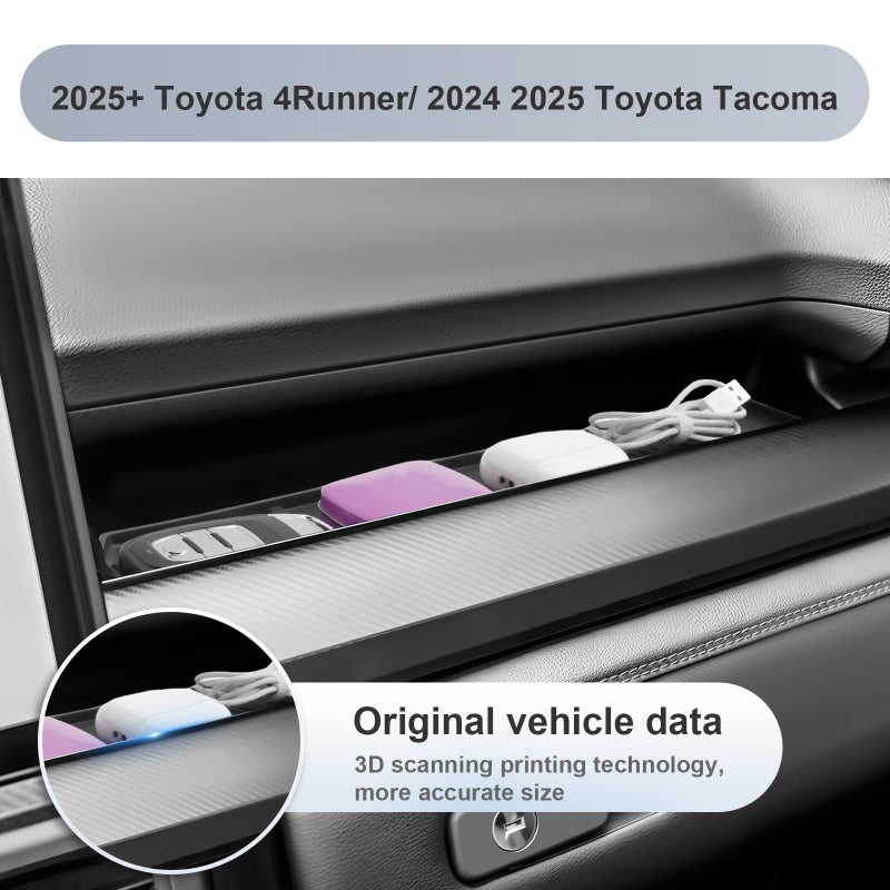 SKTU Upgrade for 2025 2026 Toyota 4Runner Center Console Organizer for 2025 2026 4Runner/ 2024 2025 2026 Tacoma Co-Pilot Console Tray 2025 2026 4Runner Accessories 2025 2026 4Runner Co-Pilot Tray - Image 4