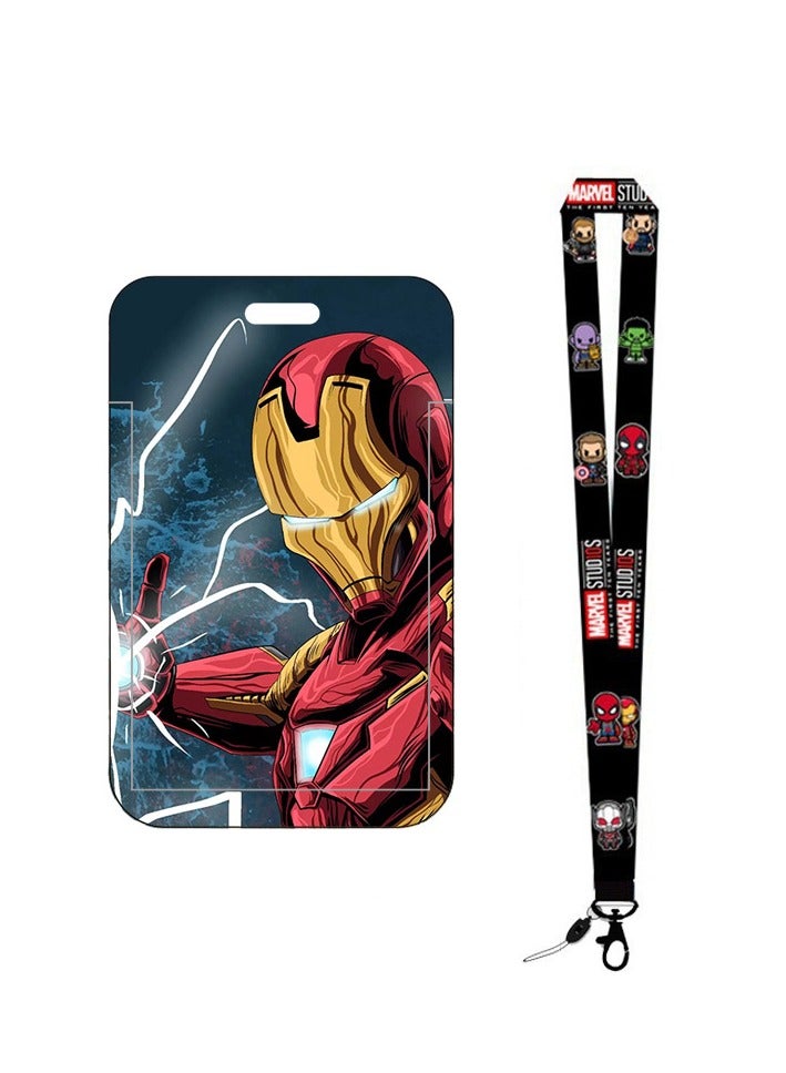MARVEL Avenger Ironman Tony Stark Card Holder With Rope 70mm*110mm