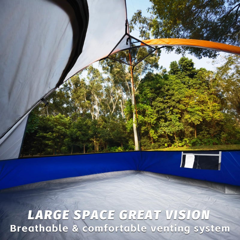 UNP Camping Tent 4 Person, Waterproof Windproof Tent with Rainfly Easy Set Up Portable Dome Tents for Camping (Navy Blue) - Image 3