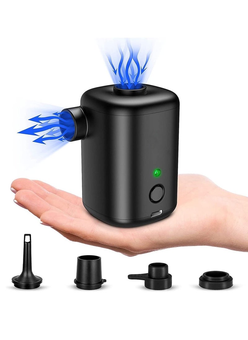 Generic - Portable Air Pump 3000mAh Rechargeable Battery Air Pump for Children's Pools Mini Airbed Pump with 4 Nozzles for Pool Floats Air Bed Air Mattress Swimming Ring Vacuum storage bags - Image 1
