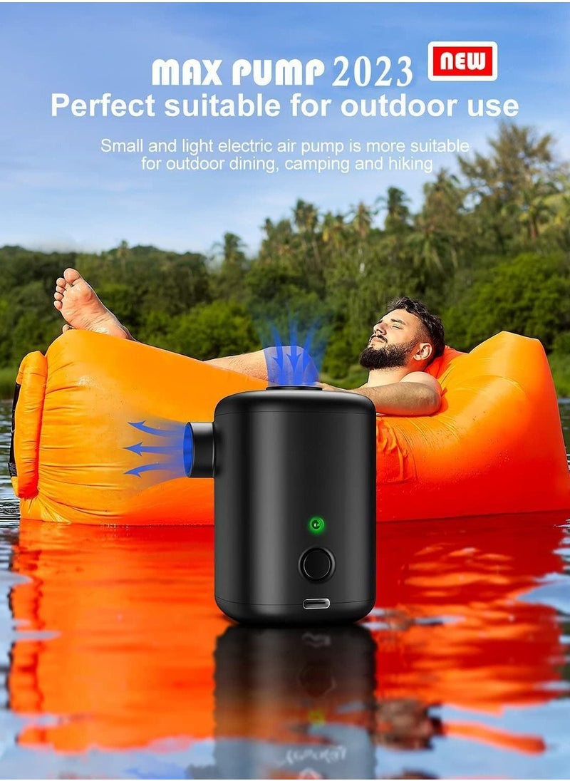 Generic - Portable Air Pump 3000mAh Rechargeable Battery Air Pump for Children's Pools Mini Airbed Pump with 4 Nozzles for Pool Floats Air Bed Air Mattress Swimming Ring Vacuum storage bags - Image 1