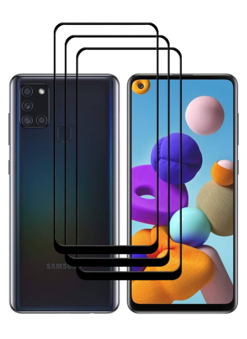 ACLIX 3 Pieces Antistatic ESD Dustproof Premium Quality High Definition Tempered Glass Screen Protector Designed For Samsung Galaxy A21s - Image 1