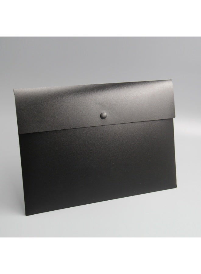Generic Plastic A4 File Envelopes Black Document bag Folders for Home Work Office Organization  - Image 4