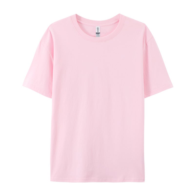 Caribbean 79000-180G Pure Cotton Round Neck Short-Sleeved T-Shirt Trendy Loose And Printable - Image 1