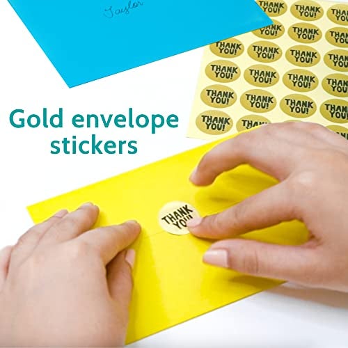 T MARIE 48 Funny Thank You Cards with Colorful Envelopes and Gold Stickers - Bulk 4x6” Boxed Set for Employee Appreciation Cards, Kids, Friends, Staff and Customers - Cute Animal Designs - Image 4
