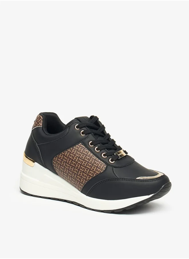 Flora Bella By Shoexpress Print Sports Shoes with Lace-Up Closure