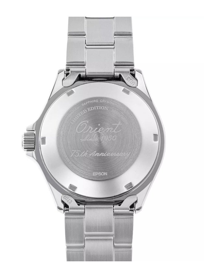 ORIENT Men 75th Anniversary Kamasu RA‑AA0823L39B Men’s Watch, Limited Edition Blue Sunburst Diver Dial 41.8 mm Case 200 M WR Automatic - Image 5