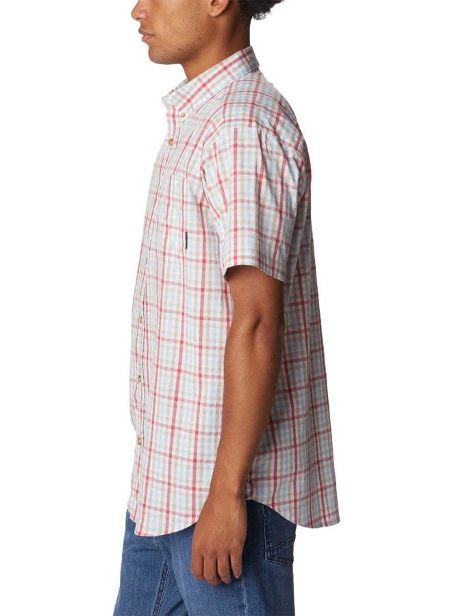 Columbia Men's Rapid Rivers II Short Sleeve Shirt, Sunset Red Multi Gingham, Small - Image 3