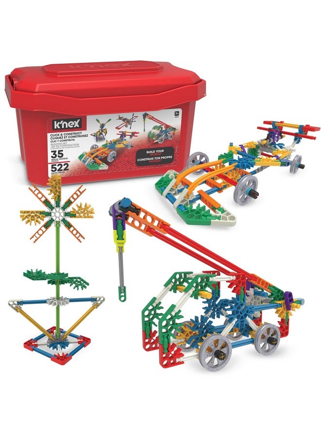 K'NEX K'NEX - Click & Construct Value Building Set - 522 Pieces, STEM Building, Creative Play Set‚ Ages 7+  - Image 1