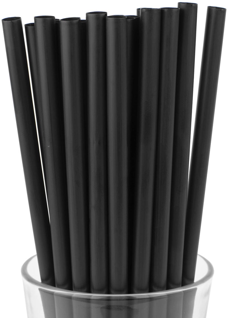 Stephanie Imports Made in USA Individually Wrapped Nontoxic  BPAfree Plastic Smoothie Drinking Straws 250Count Black 