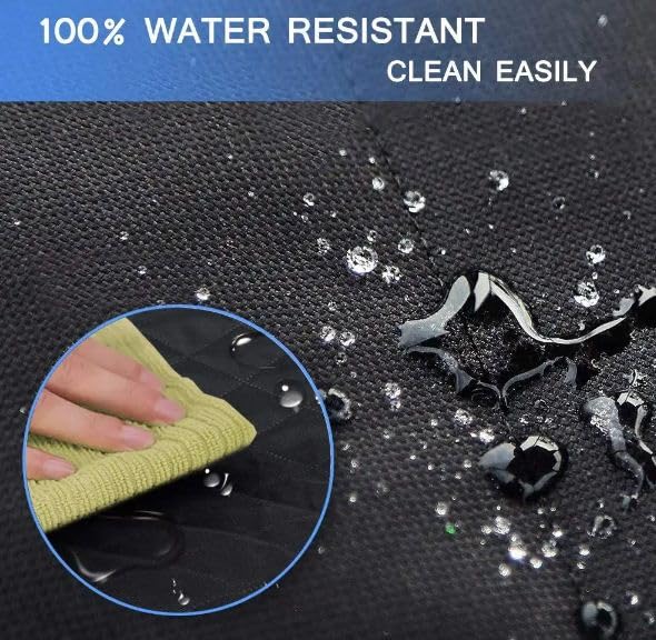 WapaW Polypropylene Car Back Seat Extender - Non Inflatable Dog Mattress Bed | Hammock for Large Dogs - Hard Bottom for Car, Truck, SUV (Black) - Image 2