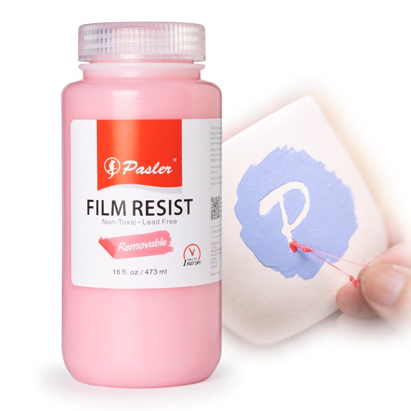 Pasler Film ResistLatex Resist for Pottery Bisque or Greenwareremovable waterbased film16 fl oz 473 ml