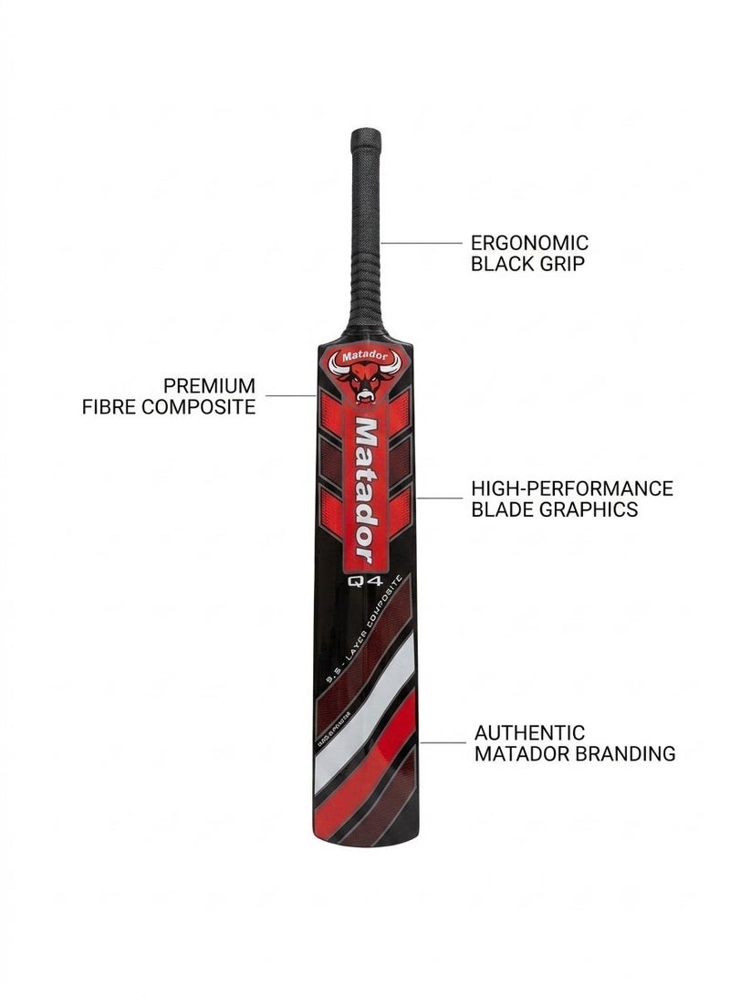 MATADOR Lightweight Fiber Cricket Bat for Tennis Ball – Durable Cricket Bat with Comfortable Grip for Street Cricket, Practice & Outdoor Play - Image 3