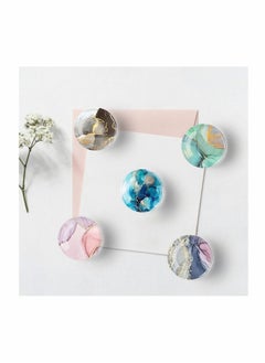 NIBEMINENT 24 Pcs Glass Strong Magnetic Refrigerator Sticker Marble Crystal Fridge Magnets Decoration for Crafts Kitchen Office Whiteboard Cabinet and Dishwasher  - Image 3