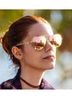 FEISEDY Retro Polarized Aviator Sunglasses For Women 70S Vintage Trendy Shades B4147  - Image 3