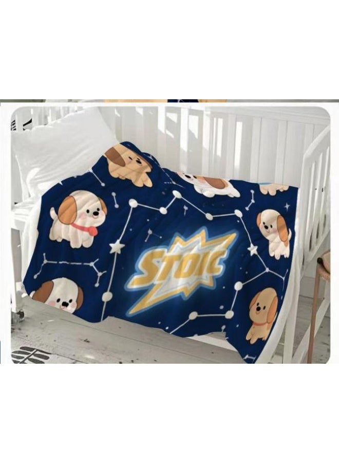 عام بطانية رقيقة من الفانيلا الكرتونية للأطفال والرضع (دافئة ومريحة، ومناسبة للنوم والألعاب) 70 سم * 100 سم - Image 2