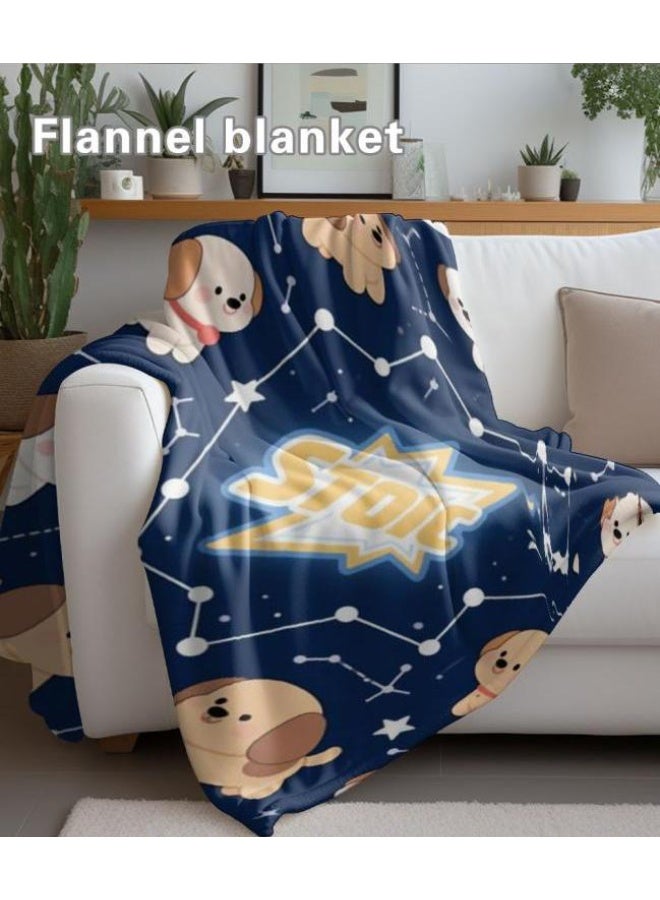 عام بطانية رقيقة من الفانيلا الكرتونية للأطفال والرضع (دافئة ومريحة، ومناسبة للنوم والألعاب) 70 سم * 100 سم - Image 5