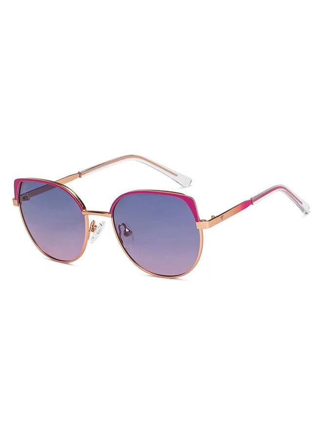 VINCENT CHASE Women's Full Rim Cat Eye Future Classics Branded Latest And Stylish Sunglasses Polarized And 100% UV Protected Women Small VC S16551