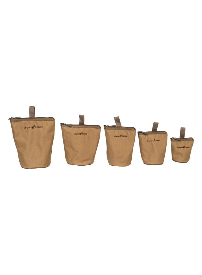 AL SANIDI Tea and sugar storage bag for trips, Kaki, Size 25*15.5*28Cm - Image 2