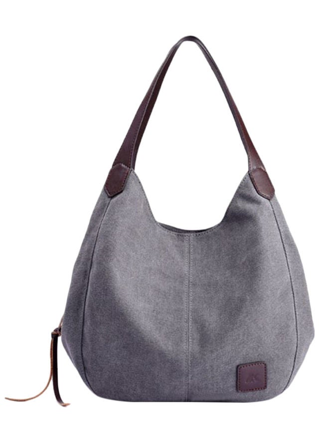 NIBEMINENT Large Capacity Leisure Hobo Bag Grey  - Image 1