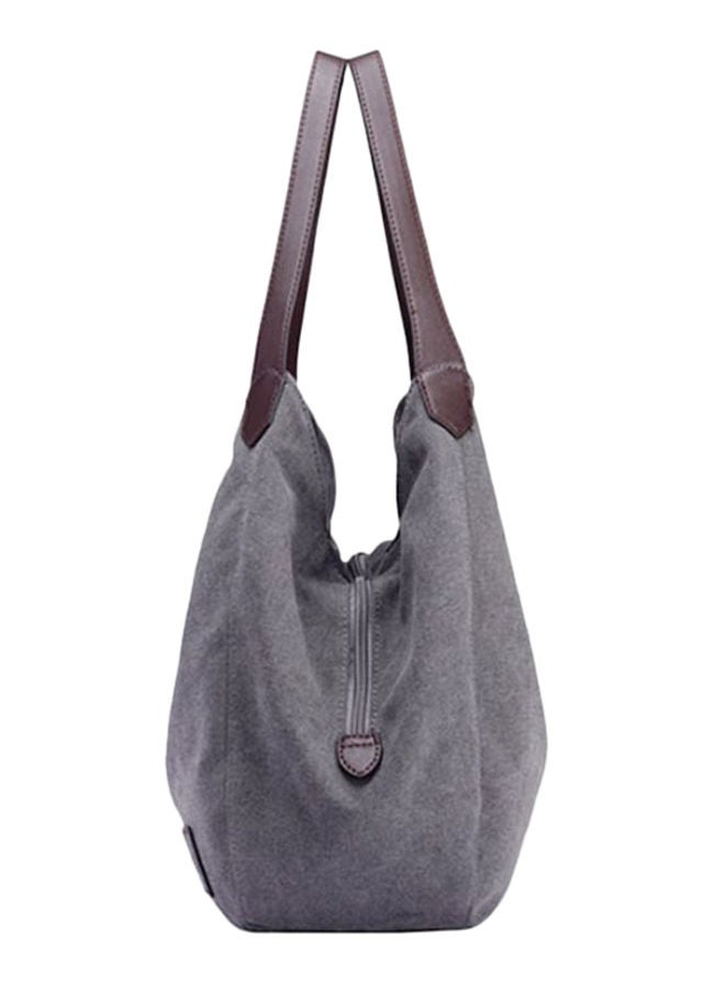 NIBEMINENT Large Capacity Leisure Hobo Bag Grey  - Image 2