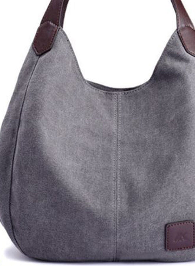 NIBEMINENT Large Capacity Leisure Hobo Bag Grey  - Image 3