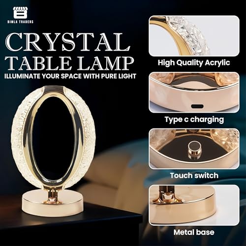 CRAE Acrylic Night Desk Lamp, Portable, Romantic Acrylic Night Desk Lamp for Bedroom, Home Furnishing Decoration - Image 2