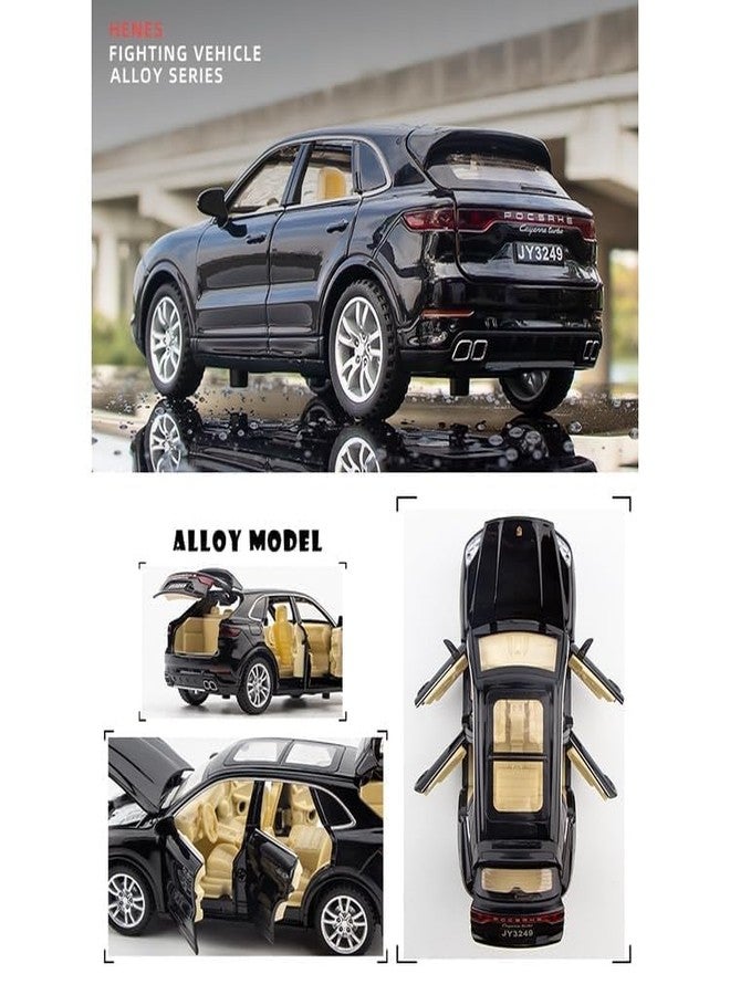 QQ Show سيارة لعبة QQ Show Play Boy 1:32 Porsche Cayenne Turbo مصنوعة من سبيكة معدنية مصبوبة، تعمل بنظام السحب للخلف، مزودة بأبواب قابلة للفتح وإضاءة وموسيقى، مناسبة للأطفال (متعددة الألوان). - Image 4