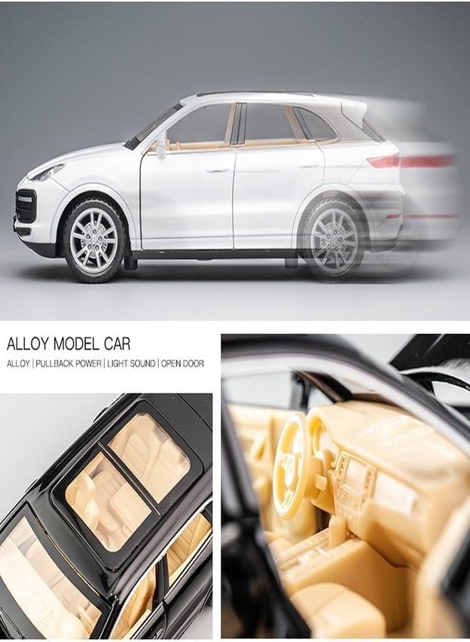 QQ Show سيارة لعبة QQ Show Play Boy 1:32 Porsche Cayenne Turbo مصنوعة من سبيكة معدنية مصبوبة، تعمل بنظام السحب للخلف، مزودة بأبواب قابلة للفتح وإضاءة وموسيقى، مناسبة للأطفال (متعددة الألوان). - Image 3
