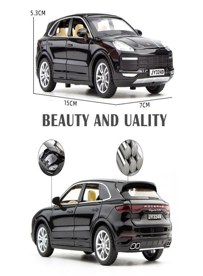 QQ Show سيارة لعبة QQ Show Play Boy 1:32 Porsche Cayenne Turbo مصنوعة من سبيكة معدنية مصبوبة، تعمل بنظام السحب للخلف، مزودة بأبواب قابلة للفتح وإضاءة وموسيقى، مناسبة للأطفال (متعددة الألوان). - Image 2