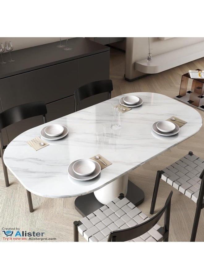 Om Akshar White Marble Wallpaper, Waterproof Wallpaper for Living Room and Large Self-Adhesive Stickers - Image 2