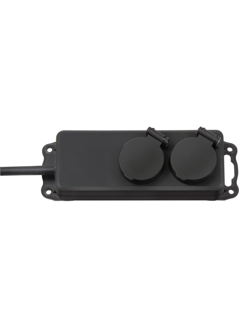 IP44 Licensed Mountable 2 Socket Outdoor Socket with 2 Meter Cable