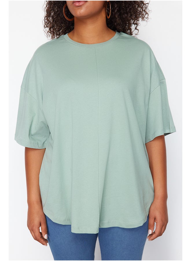 Mint 100% Cotton More Sustainable Oversize Knitted T-shirt TBBSS24BF00050 - pzsku/ZFF486392C1B9D582164DZ/45/_/1730939798/ba49b2da-6949-4109-8d8d-64dc55b42f5e