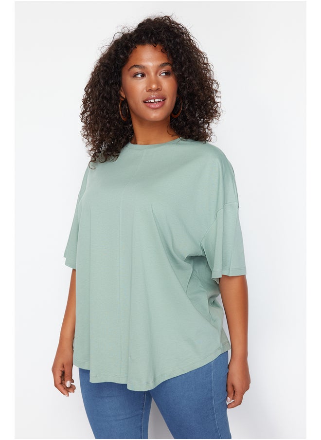 Mint 100% Cotton More Sustainable Oversize Knitted T-shirt TBBSS24BF00050 - pzsku/ZFF486392C1B9D582164DZ/45/_/1730939801/acdfd82c-8960-43a5-bf61-fdccbfc34153