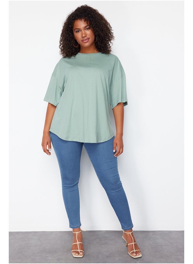 Mint 100% Cotton More Sustainable Oversize Knitted T-shirt TBBSS24BF00050 - pzsku/ZFF486392C1B9D582164DZ/45/_/1730939802/1833118a-b55e-418d-8a49-81c749fa35e5