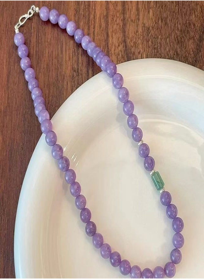 Exquisite Purple Bead Clavicle Necklace - Image 2