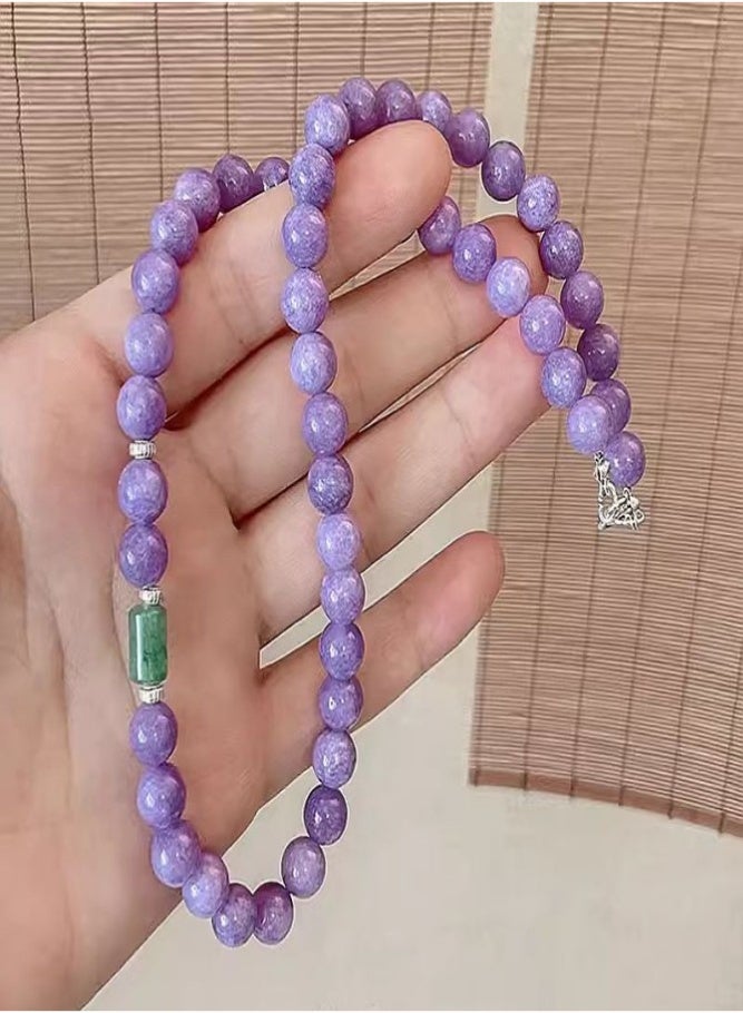 Exquisite Purple Bead Clavicle Necklace - Image 3