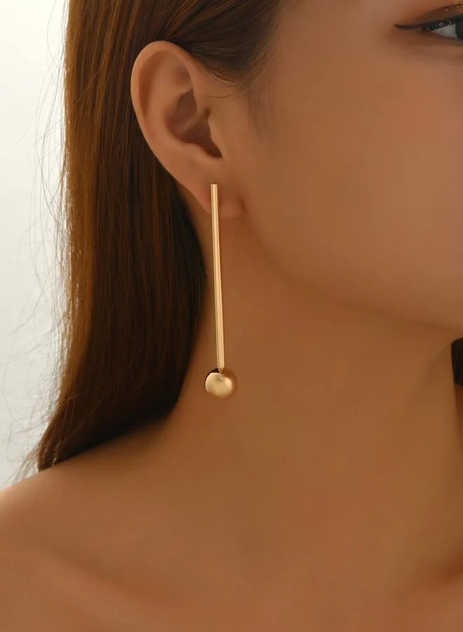 تايك تو أقراط ذهبية متدلية بتصميم كرات