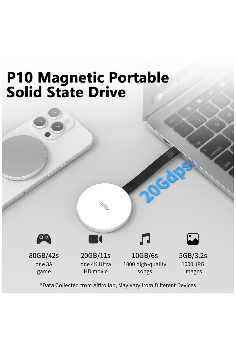 Aiffro Aiffro P10 Magnetic Portable Solid State Drive, MagSafe
