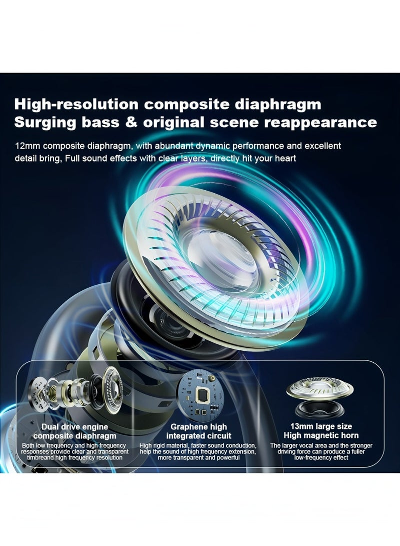 فليفيو سماعات أذن للترجمة اللغوية بالذكاء الاصطناعي، سماعات أذن مفتوحة، شاشة لمس LCD، مترجم فوري لـ 134 لغة ولهجة، بلوتوث 5.3، سماعات أذن للترجمة لاجتماعات العمل والسفر - Image 4