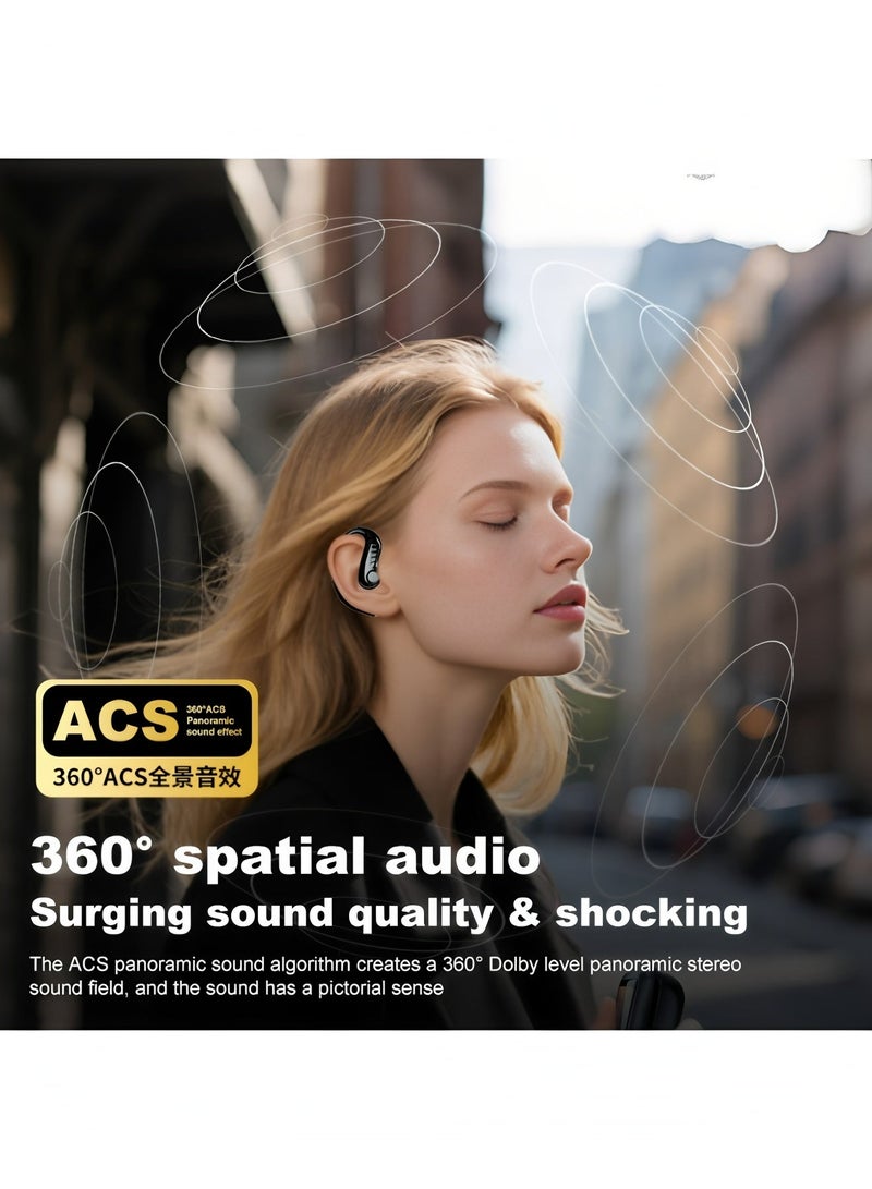 فليفيو سماعات أذن للترجمة اللغوية بالذكاء الاصطناعي، سماعات أذن مفتوحة، شاشة لمس LCD، مترجم فوري لـ 134 لغة ولهجة، بلوتوث 5.3، سماعات أذن للترجمة لاجتماعات العمل والسفر - Image 3