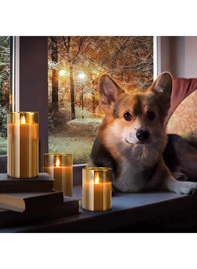 عام ثلاثة قطعة الصمام شمعة عديمة اللهب مجموعة مع جهاز التحكم عن بعد الالكترونية شمعة شمعة عديمة الدخان عطلة زخرفة الغلاف الجوي الدعائم - Image 4