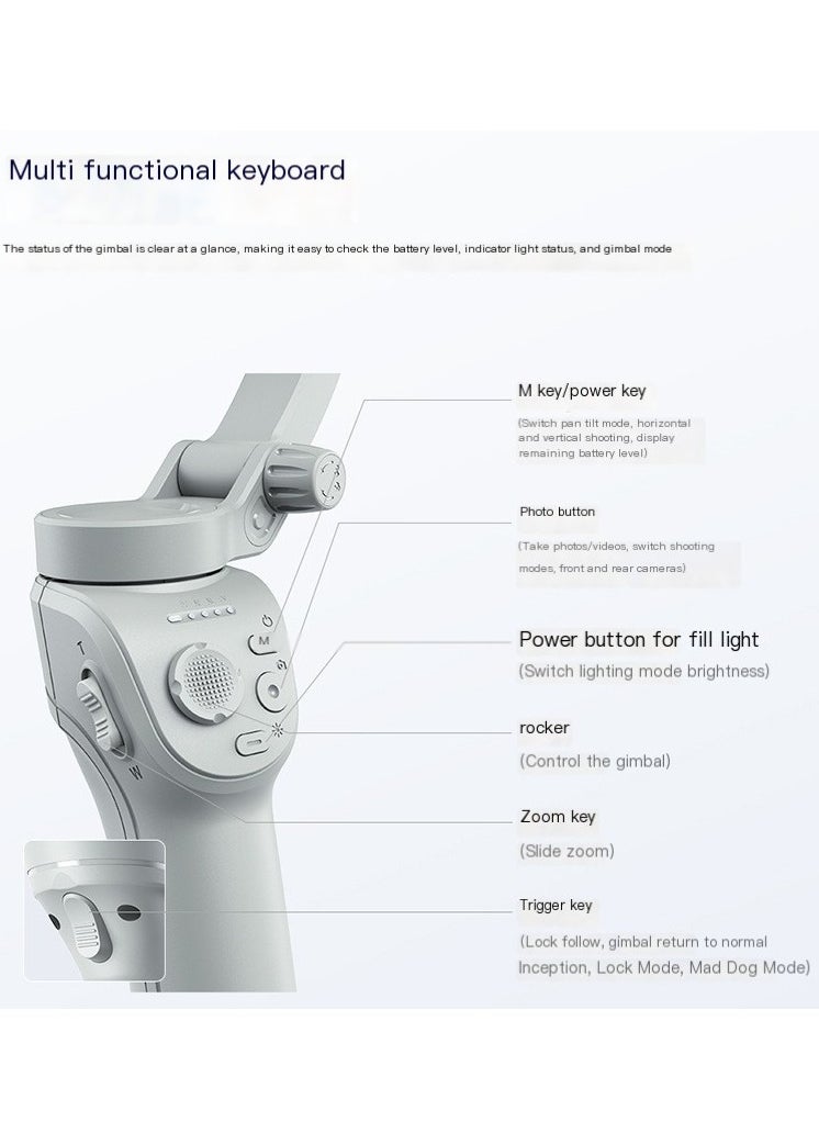 TOKQI - Gimbal Stabilizer for Smartphones, 3-axis Phone Gimbal for Android & iPhone, Phone Stabilizer for Video Recording with Face/Object Tracking - Image 1