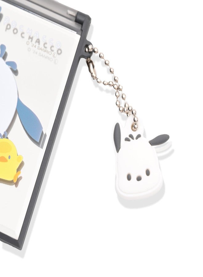 GASHINA STORY Kawaii Characters Compact Pocket Mirror - Adorable Mini Design with Charm Keyring - Durable & Portable Aesthetic Compact, Lightweight Bag Mirror for Purse (Pocahco-Dog) - Image 3