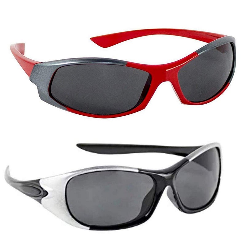 PUTHAK UNEQUETREND Kid's Goggles Wrap Around Boy's and Girl's Sports Sunglasses - Combo (3-8 Years Kids) - Image 4