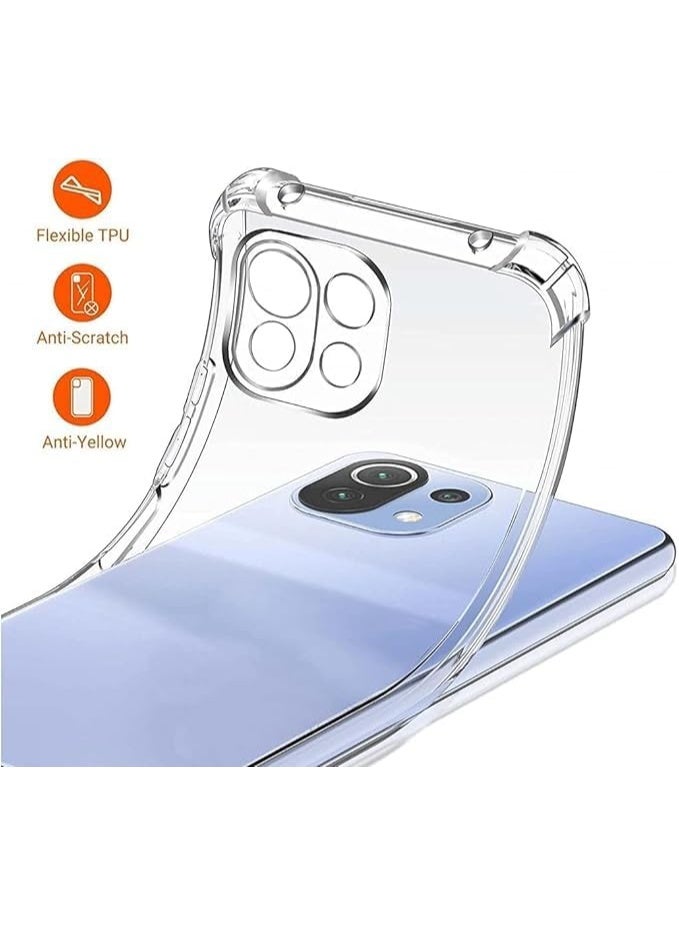Lion Store case for Xiaomi Mi 11 Lite 5G, youthful back with a soft silicone air cushion, shockproof and scratch-resistant, angled for impact protection, transparent rubber bumper - Image 4